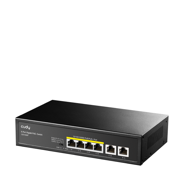 Суич Cudy GS1006P, 6 x портов 10/100/1000Mbps PoE, 65W 2