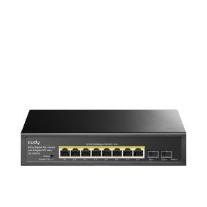 Суич Cudy GS1008PS2, L2, 8 x Gigabit Ethernet PoE ports, 2 x SFP, 128MB RAM 1