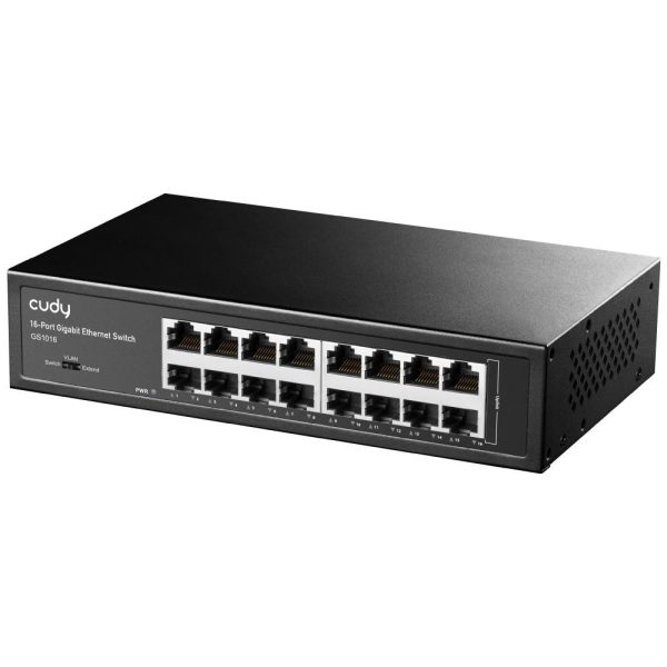Суич Cudy GS1016, 16 портов, 10/100/1000, Auto-MDI/MDIX, за 19" шкаф 2