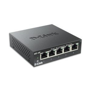 Суич D-Link DES-105/E, 5 портов 10/100, метален корпус 1
