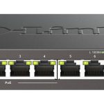 Суич D-Link DGS-1008P, 4x PoE + 4 x стандартни, 10/100/1000, Gigabit, 1