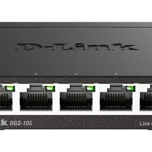 Суич D-Link DGS-105/E, 5 портов, 10/100/1000, Gigabi, метален корпус 1