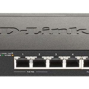 Суич D-Link DGS-1100-05PDV2, 5 портов 10/100/1000 Gigabit Smart Switch,PoE, управляем 1