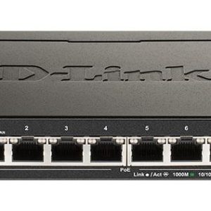 Суич D-Link DGS-1100-08PV2/E, 8 портов PoE 10/100/1000 Gigabit Smart Switch, управляем, за монтаж в шкаф 1
