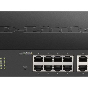 Суич D-Link DGS-1100-16V2, 16 портов 10/100/1000 Gigabit Smart Switch, управляем 1