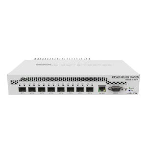 Суич MikroTik CRS309-1G-8S+IN, LAN 1 x Gigabit Ethernet ports, 8 x SFP+ 10Gbps, PoE in 1
