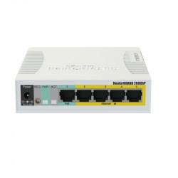 Суич MikroTik RB260GSP, 5-port 10/10/1000+1xSFP, PoE 2