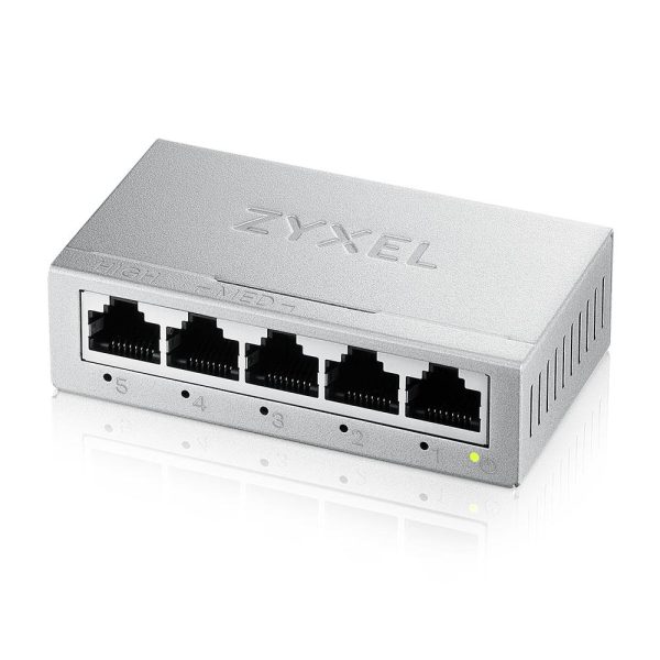 Суич ZYXEL GS-105B v5, 5 портов, Gigabit, метален корпус 2
