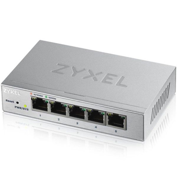 Суич ZyXEL GS-1200-5, 5 портов, Gigabit, webmanaged 2
