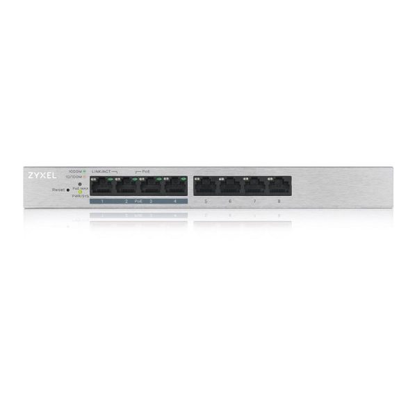Суич ZyXEL GS-1200-8HPV2, 8 портов, Gigabit, webmanaged 2