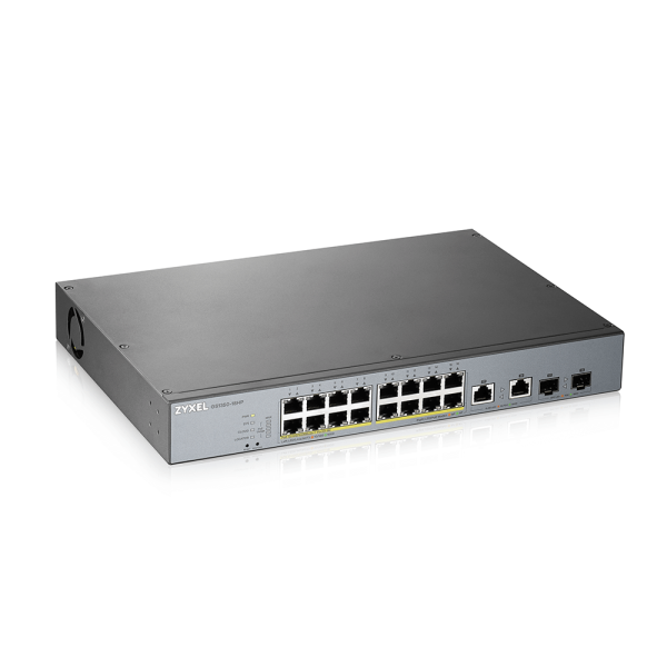 Суич ZyXEL GS1350-18HP, 18-портов, Gigabit, Управляем, PoE 250W 4