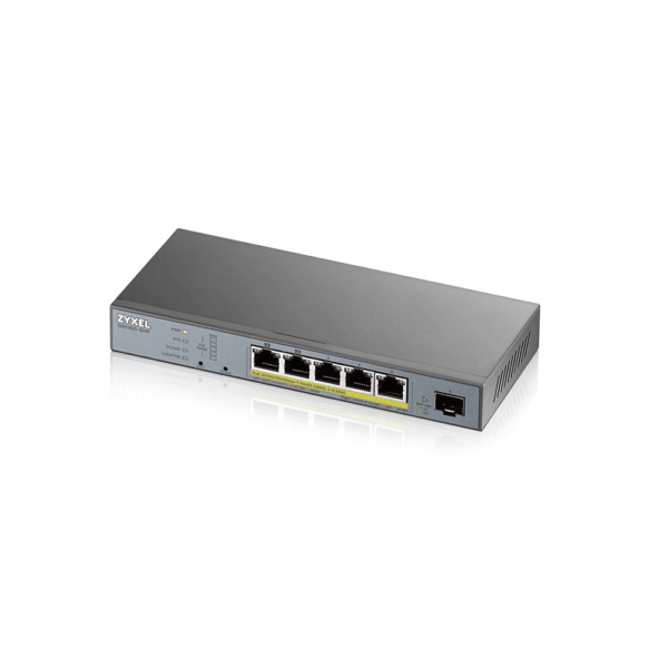 Суич ZyXEL GS1350-6HP, 6-портов, Gigabit, Управляем, PoE 60W 1