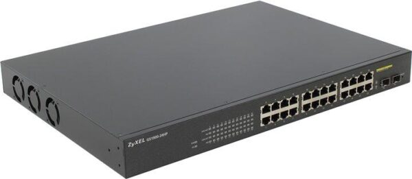 Суич ZYXEL GS1900-24HP, 24 портов управляем PoE, за монтаж в шкаф 1