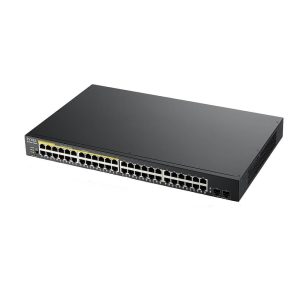 Суич ZYXEL GS1900-48HP, 48 портов управляем, PoE, Gigabit, за монтаж в шкаф 1