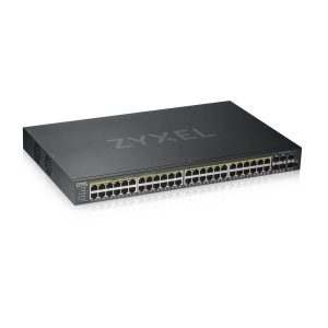 Суич ZYXEL GS1920-48HP, 44х GbE порта, 4х Combo порта SFP/RJ-45, Управляем, Монтаж в шкаф 1