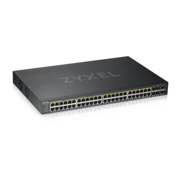 Суич ZYXEL GS1920-48HP, 44х GbE порта, 4х Combo порта SFP/RJ-45, Управляем, Монтаж в шкаф 1