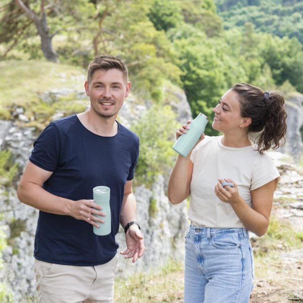 Термо чаша Xavax To Go, 400 ml, Изолирана, Отвор за напитки, Пастелно синьо 11