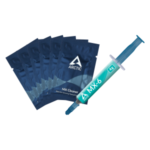 Термо паста с 6 бр почистващи кърпички ARCTIC MX-6, 4g, Сив 1
