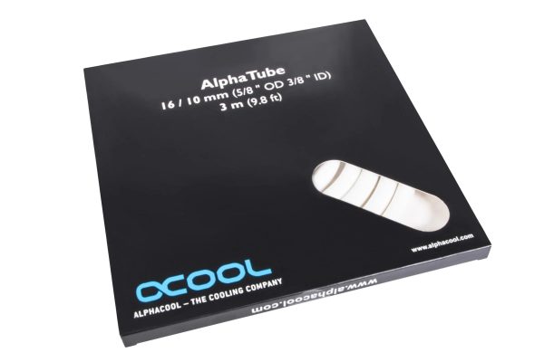 Тръба Alphacool AlphaTube HF, 16/10 (3/8"ID), UV, 3м, Бяла, Retailbox 4