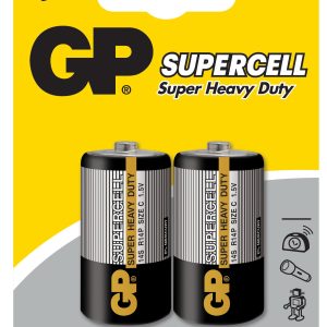 Цинк карбонова батерия GP 14S-S2 Powercell, R14, 2 бр. в опаковка / Shrink, 1.5V 1