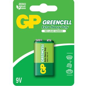 Цинк карбонова батерия GP 1604GLF-U1, 6F22, 9V, Greencell, 1 бр. блистер 1