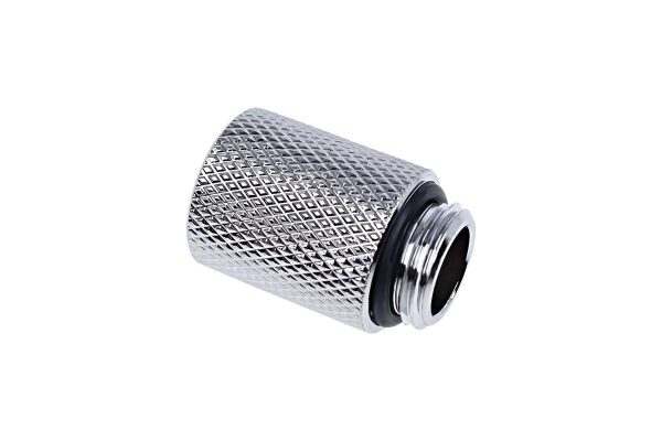 Удължител Alphacool Eiszapfen, 20 mm, G1/4 външна към G1/4 вътрешна резба, Сребрист 1