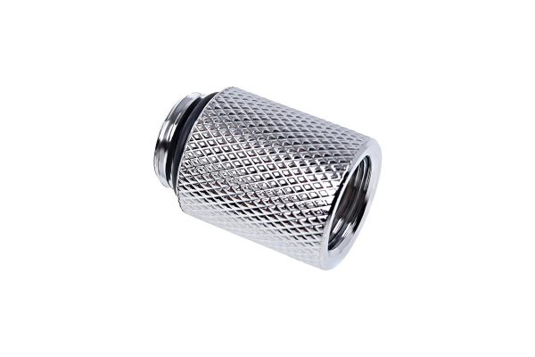 Удължител Alphacool Eiszapfen, 20 mm, G1/4 външна към G1/4 вътрешна резба, Сребрист 3