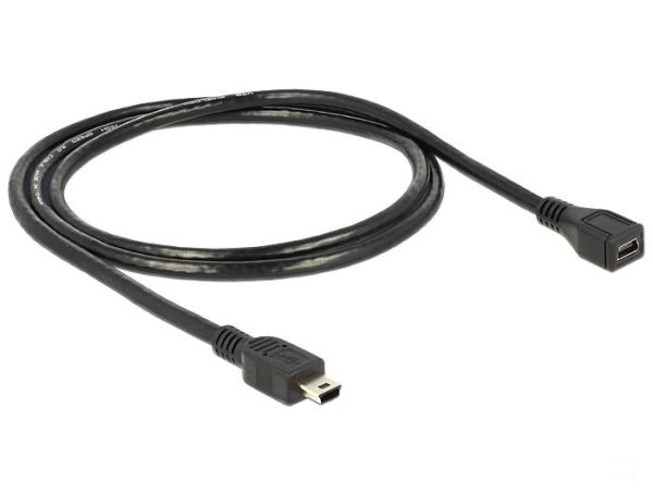 Удължителен кабел DeLock, USB-B женско - USB-B мъжко, USB 2.0, 1 м 1