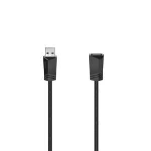 Удължителен кабел HAMA, USB-A женско - USB-A мъжко, 1.5 м, 480 Mbit/s, Черен 1