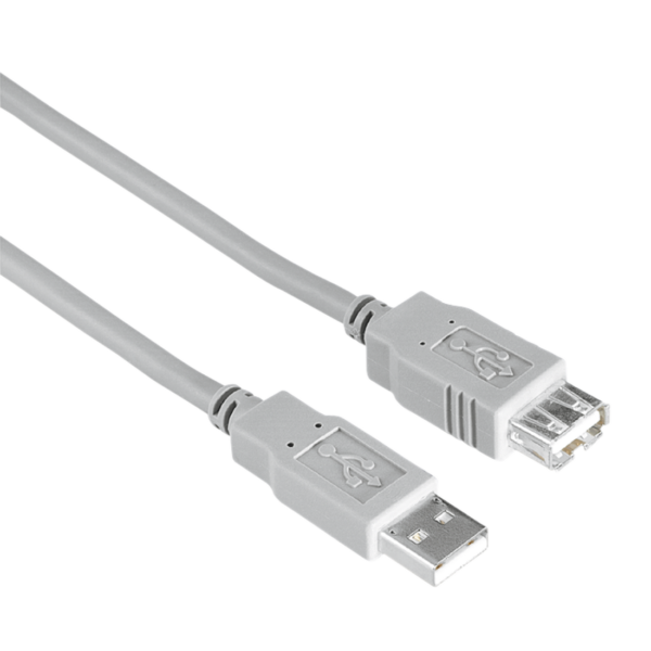Удължителен кабел HAMA, USB-A женско - USB-A мъжко, 3 м, Стандарт 1