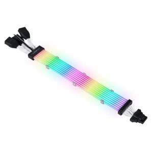 Удължителен RGB кабел Lian-Li Strimer Plus V2, 16-Pin 12VHPWR към 3x8-Pin за RTX 40-та серия, 108 LED 1