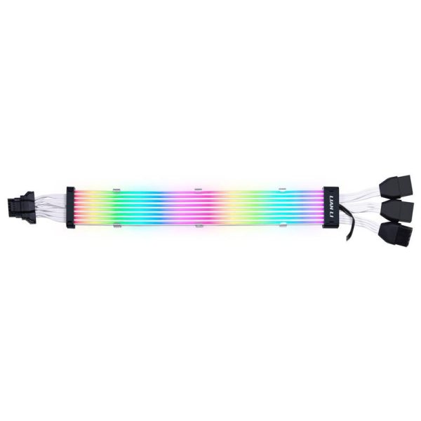 Удължителен RGB кабел Lian-Li Strimer Plus V2, 16-Pin 12VHPWR към 3x8-Pin за RTX 40-та серия, 108 LED 2