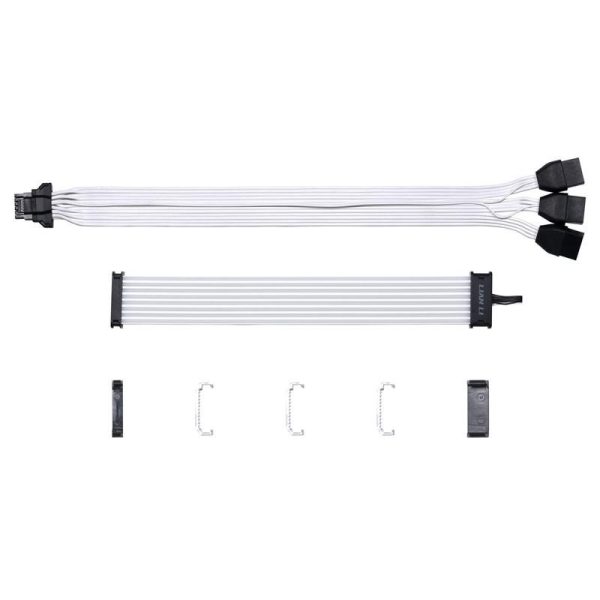 Удължителен RGB кабел Lian-Li Strimer Plus V2, 16-Pin 12VHPWR към 3x8-Pin за RTX 40-та серия, 108 LED 8