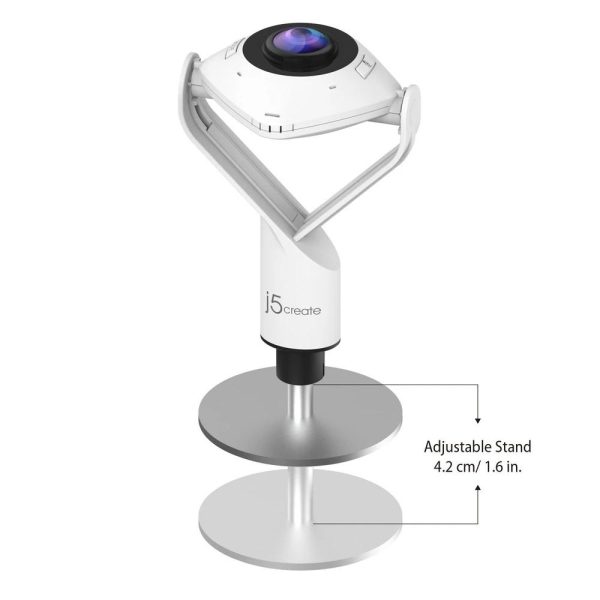 Уеб камера j5create JVCU360 All Around UltraHD,1080p, микрофон, USB, 360°  2
