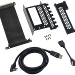 Универсален брекет и кабел за вертикален монтаж за видео карта CableMod PCIe x16, 1x DisplayPort, 1x HDMI кабел 1
