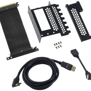 Универсален брекет и кабел за вертикален монтаж за видео карта CableMod PCIe x16, 1x DisplayPort, 1x HDMI кабел 1