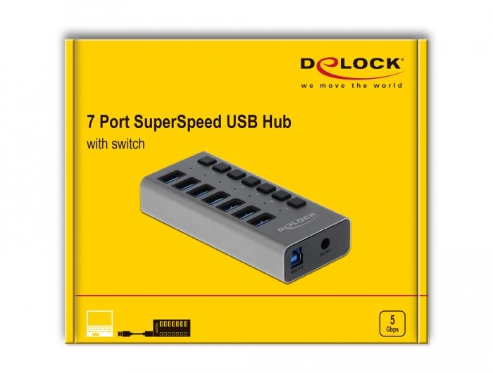 USB-А хъб, 7 порта, DELOCK-63669 4