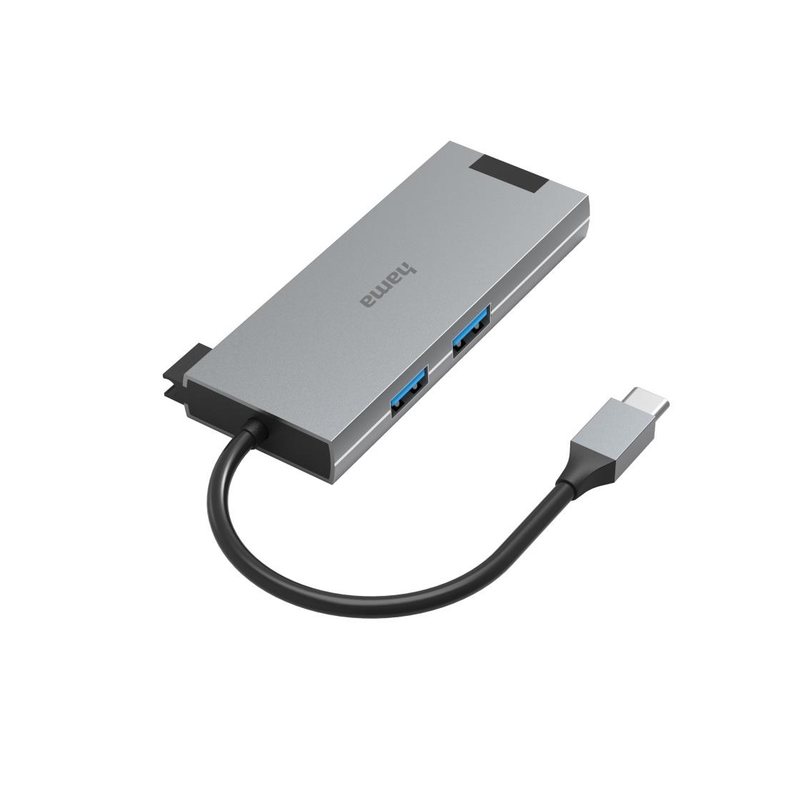 USB-C хъб, 5-портов, 2 x USB-A, 1 x USB-C, 1 x HDMI, 1х LAN, Сив 3