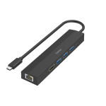 USB-C хъб HAMA, мултипорт, 6 порта, 3 x USB-A, USB-C, HDMI, LAN/Ethernet 1