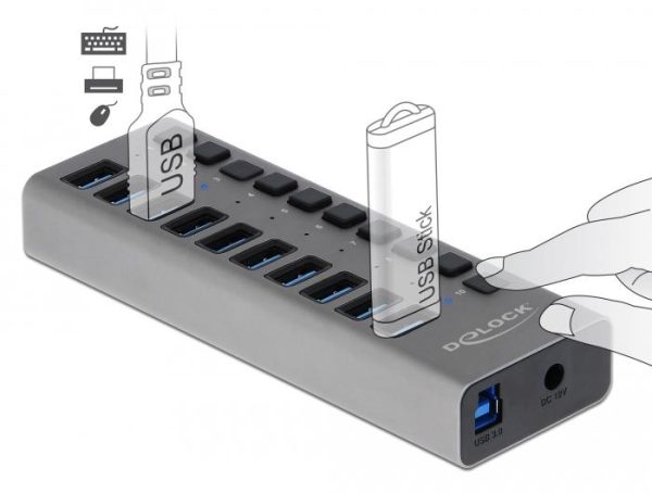 USB хъб 10 порта, DELOCK-63670 3