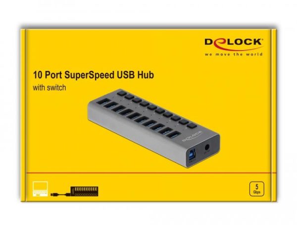 USB хъб 10 порта, DELOCK-63670 5