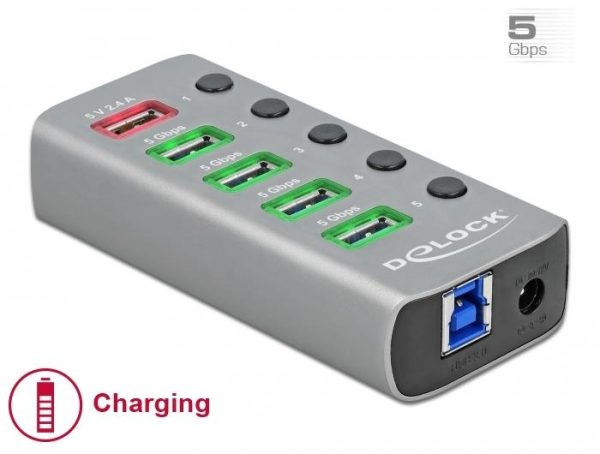 USB Хъб, 4 порта, DELOCK-63262 3