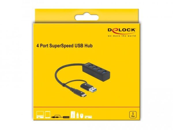 USB хъб, 4 порта, DELOCK-63828 2