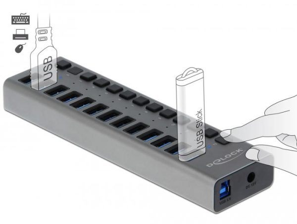 USB хъб Delock, 13 x USB-A, DELOCK-63738 2