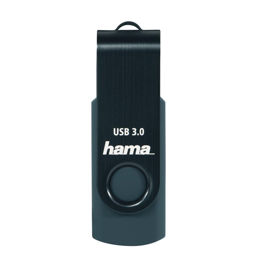 USB памет HAMA Rotate, 32GB, UBS 3.0 70 MB/s, Петролно синьо 2