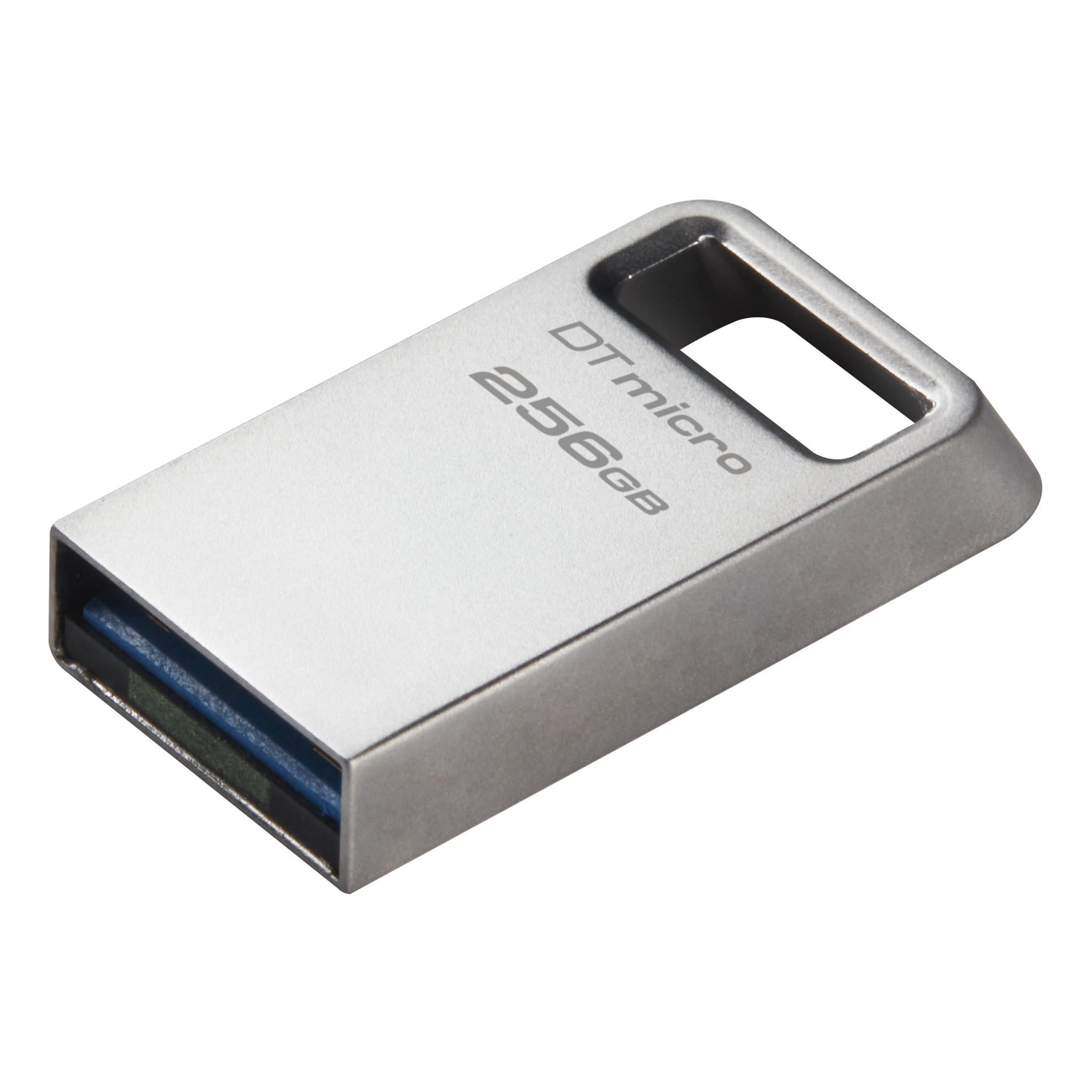 USB памет KINGSTON DataTraveler Micro, 256GB,USB-A 3.2 Gen 1, Сребрист 2