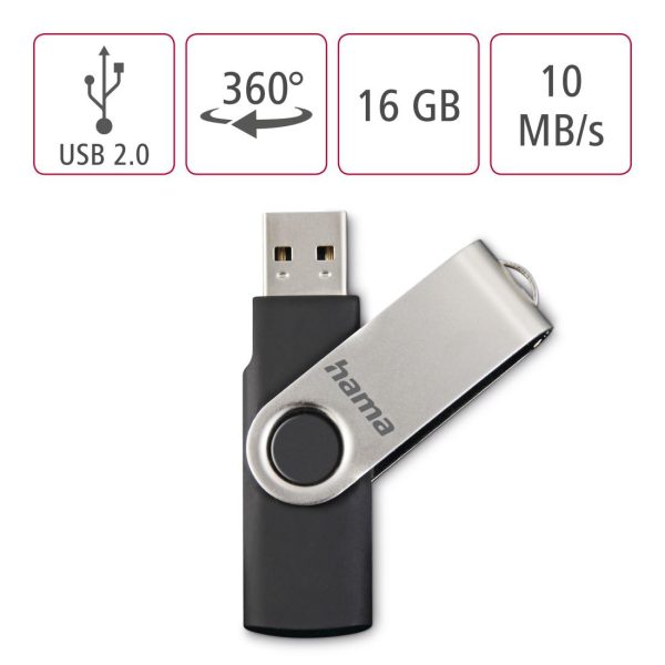 USB памет Rotate, 16GB, HAMA-94175 3