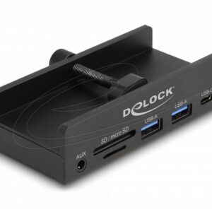 Външен USB Хъб, 3-порта, 5 Gbps, 2 x USB-A, 1 x USB-C, четец на карти с 2 слота 1