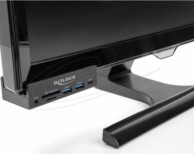 Външен USB Хъб, 3-порта, 5 Gbps, 2 x USB-A, 1 x USB-C, четец на карти с 2 слота 4