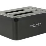 Външна докинг станция Delock 62661, за 2.5"/3.5" HDD/SSD, USB 3.0, Функция за клониране, Черен 1